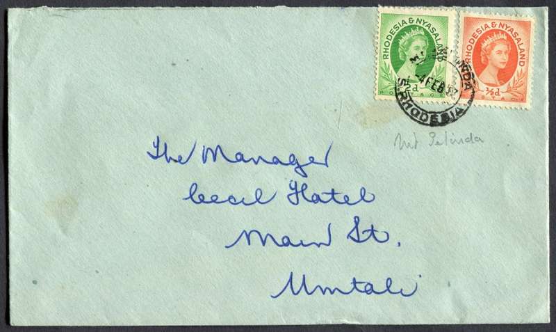 Rhodesia and Nyasaland - Cover