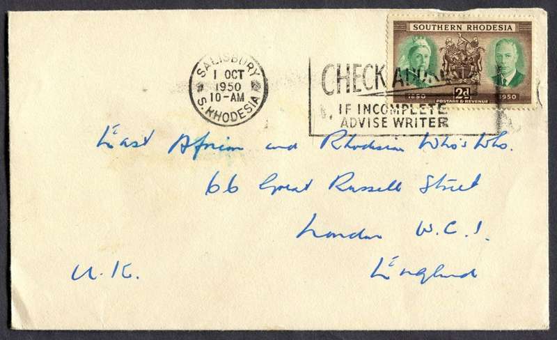 Southern Rhodesia - Cover