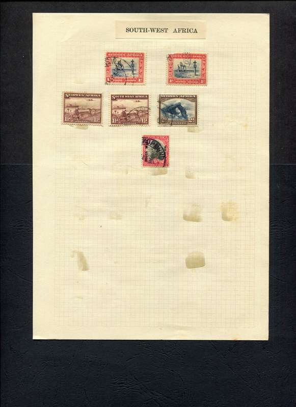 SWA - 6 Stamps Mounted on Old Album Page