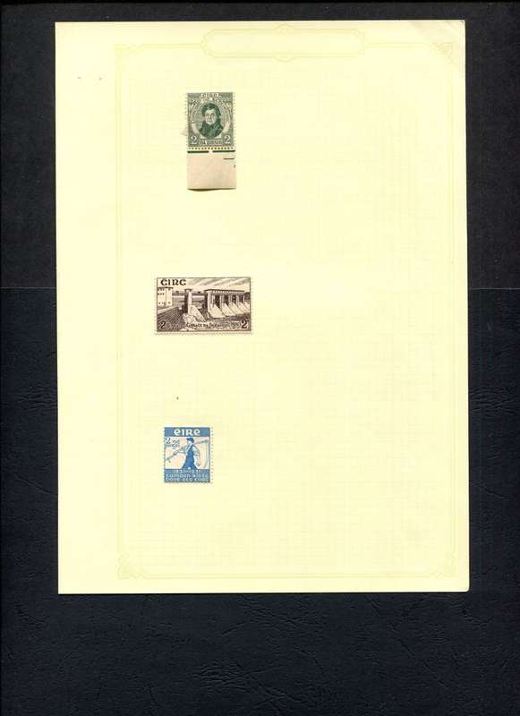 Ireland - 3 Stamps Mounted on Old Album Page