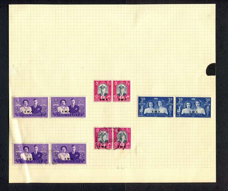 SWA - 10 Stamps Mounted on Old Album Page