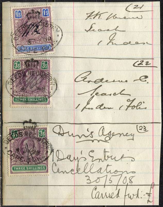 Cape of Good Hope - Revenue Used on Piece