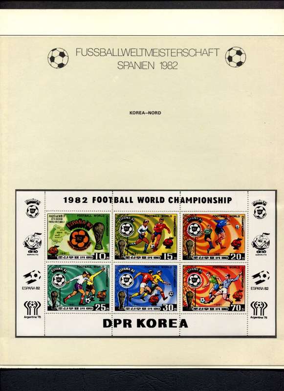 North Korea - Sport - 1 Miniature Sheet In Hinge Less Mount on Old Album Page - MNH