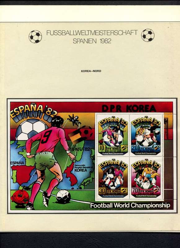 North Korea - Sport - 1 Miniature Sheet In Hinge Less Mount on Old Album Page - MNH