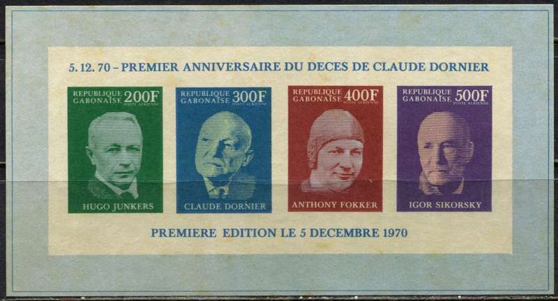 Gabon - Miniature Sheet - Imperforated  - MNH - Toned