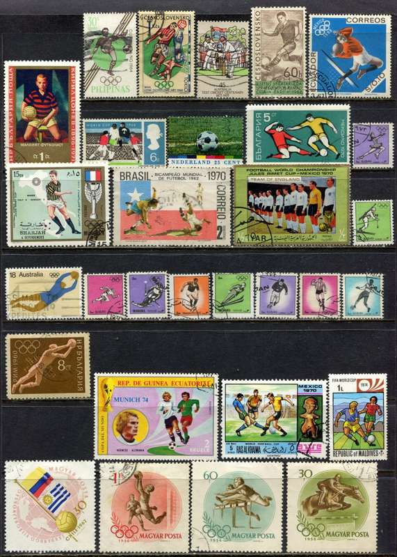 Sport - Bulk Lot of 145 Stamps Mostly Used(CTO) Some Duplication