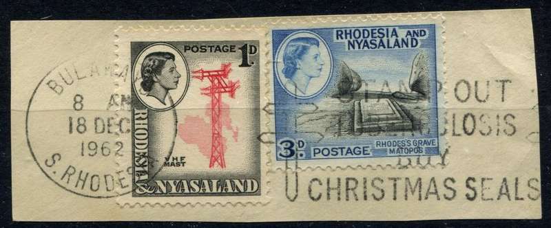 Rhodesia and Nyasaland - 1959 - Used on Piece
