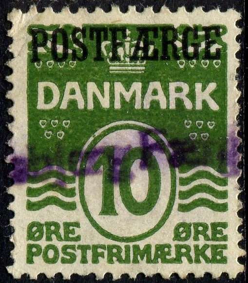 Denmark - Parcel Post - 1919 - Used - Solid Background