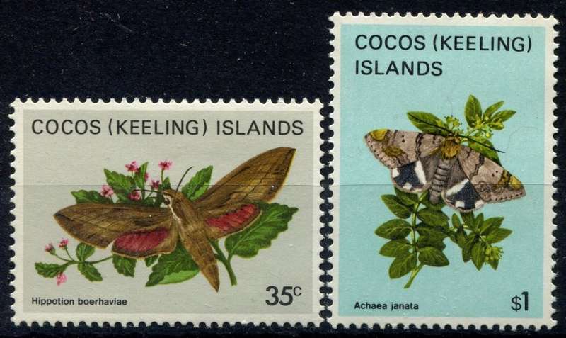 Cocos Islands - Moths - 1982 - MM
