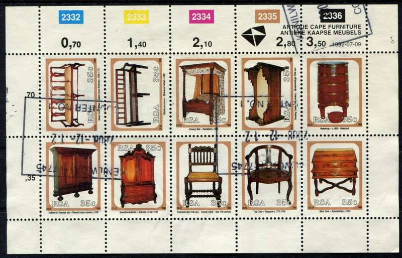 RSA - Full Sheet of 10 - 1992 - Used