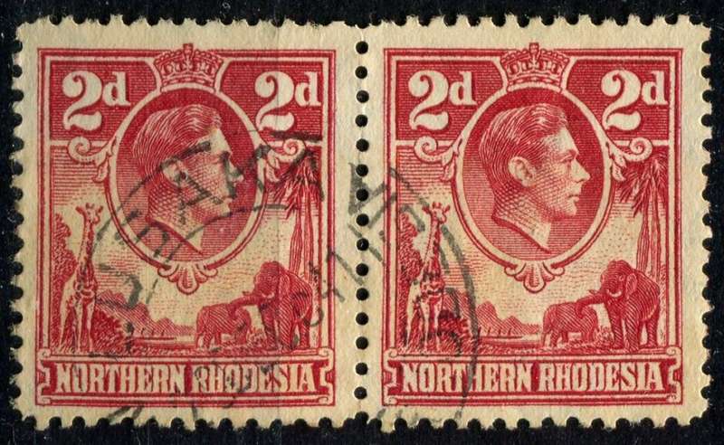 Northern Rhodesia - 1938 - Pair Used