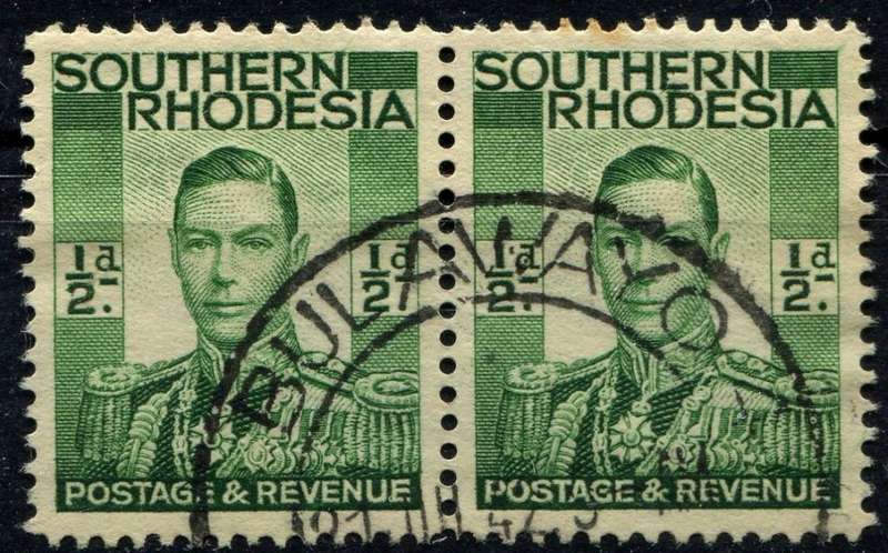 Southern Rhodesia - 1937 - Pair Used