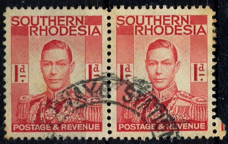 Southern Rhodesia - 1937 - Pair Used