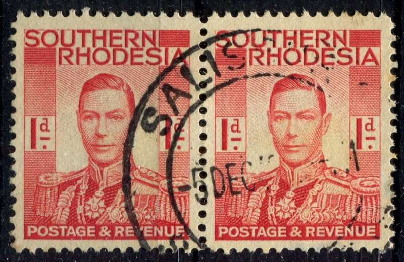 Southern Rhodesia - 1937 - Pair Used