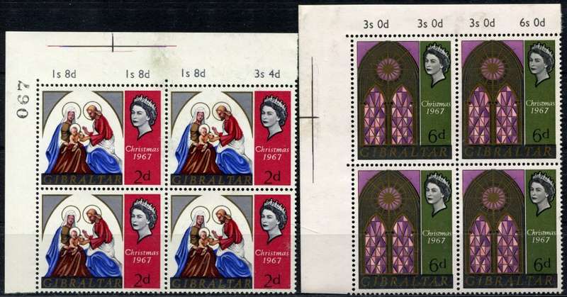 Gibraltar - 2 Blocks of 4 - 1967 - MNH