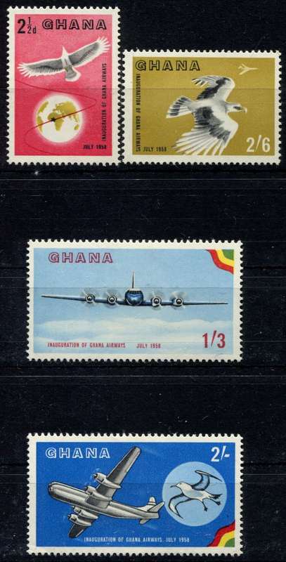 Ghana - Birds/Air Craft - 1958 - MM