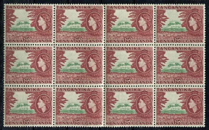 KUT - Block of 12 - 1954 - MNH