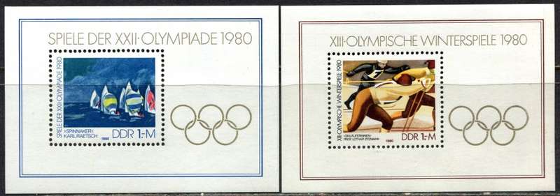 Germany/DDR - 2 Miniature Sheets - 1980 - MNH