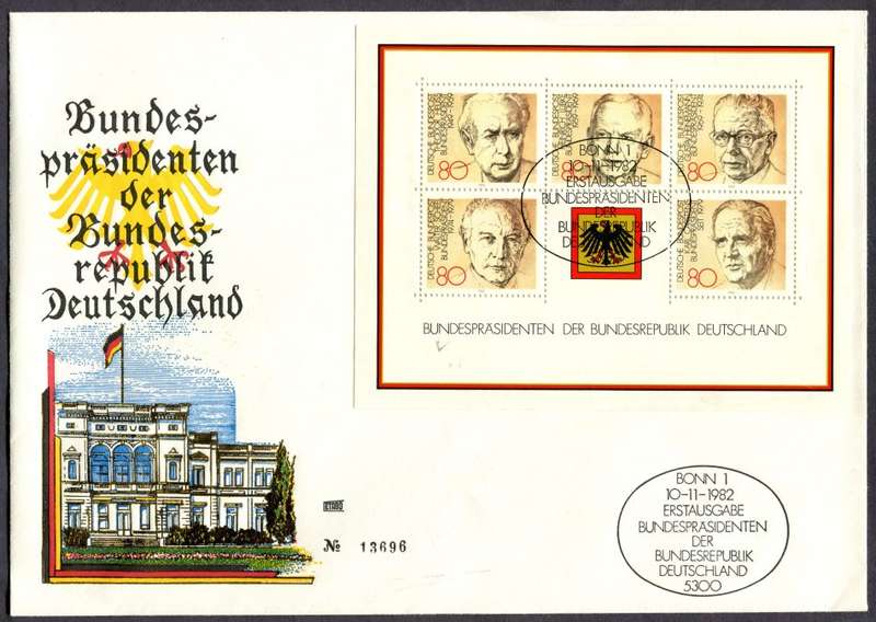Germany - Miniature Sheet FDC - 1982