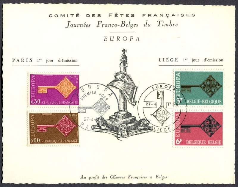 Belgium/France - FD Sheet - 1968