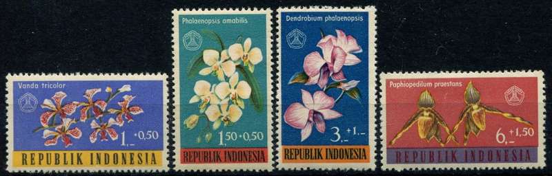 Indonesia - Flowers - 1962 - MM - Some Toning