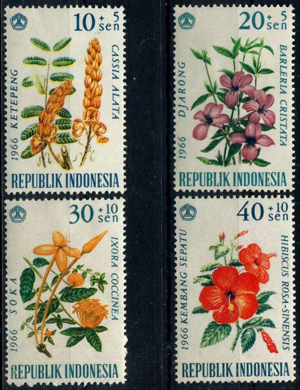 Indonesia - Flowers - 1966 - MM