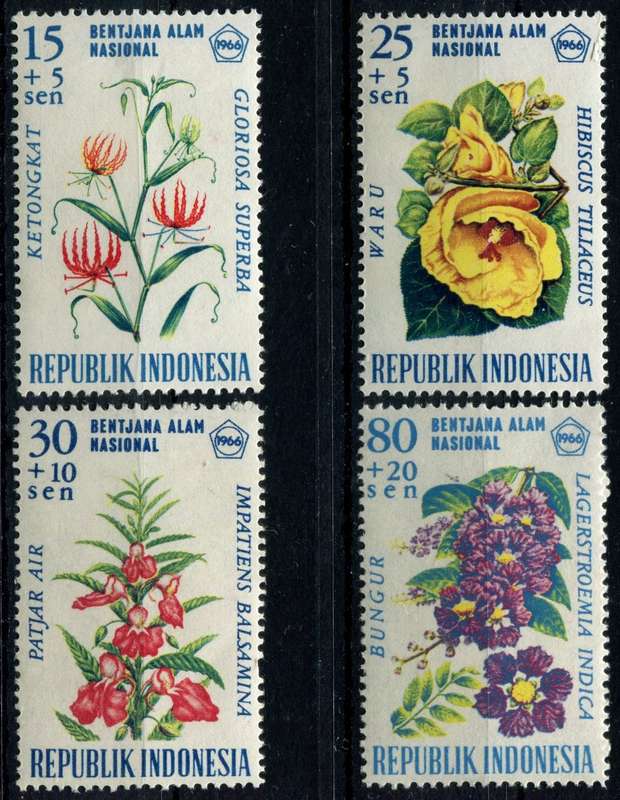 Indonesia - Flowers - 1966 - MM