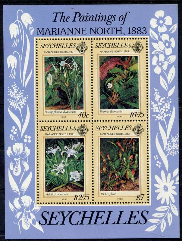 Seychelles - Flowers - Miniature Sheet - 1983 - MNH