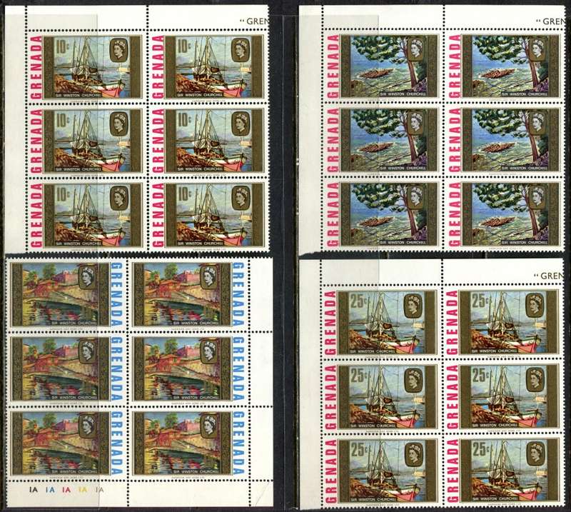Grenada - Art - Set of 6 Corner Blocks of 6 - 1968 - MNH