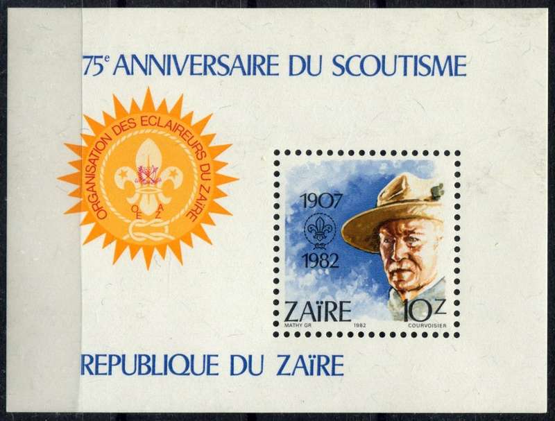 Zaire - Miniature Sheet - Scouts - 1982 - MNH