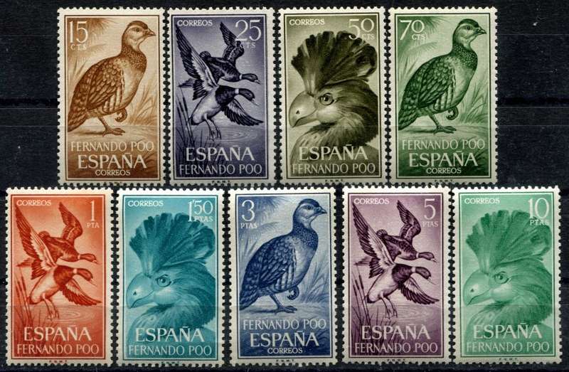 Spanish Colonies - Fernando Poo - Birds - 1964 - MM