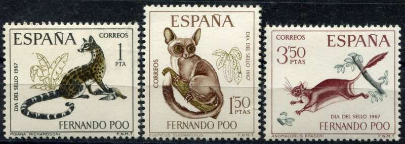 Spanish Colonies - Fernando Poo - Animals - 1967 - MNH