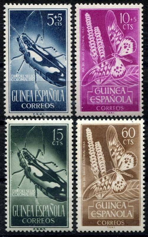 Spanish Colonies - Guinea - Insects/Butterflies - 1953 - MNH