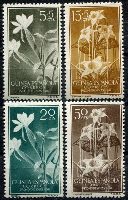 Spanish Colonies - Guinea - Flowers - 1956 - MNH