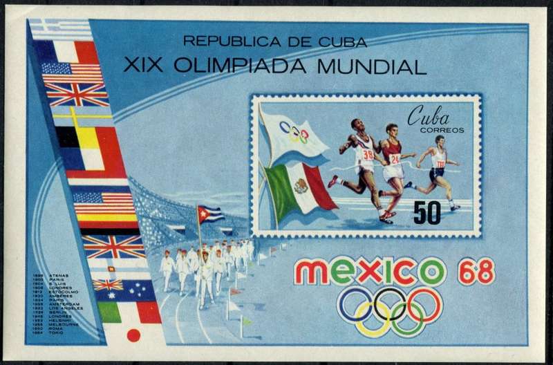 Cuba - Miniature Sheet - Sport - 1968 - MNH