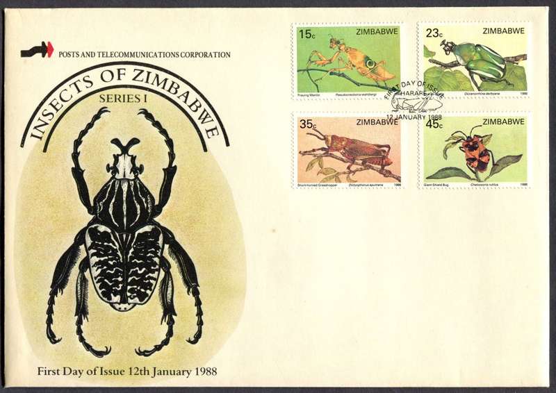 Zimbabwe - FDC - Insects - 1988