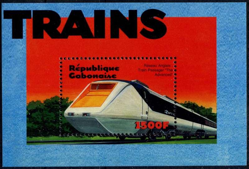 Gabon - Miniature Sheet - Transportation/Trains - 2000 - MNH