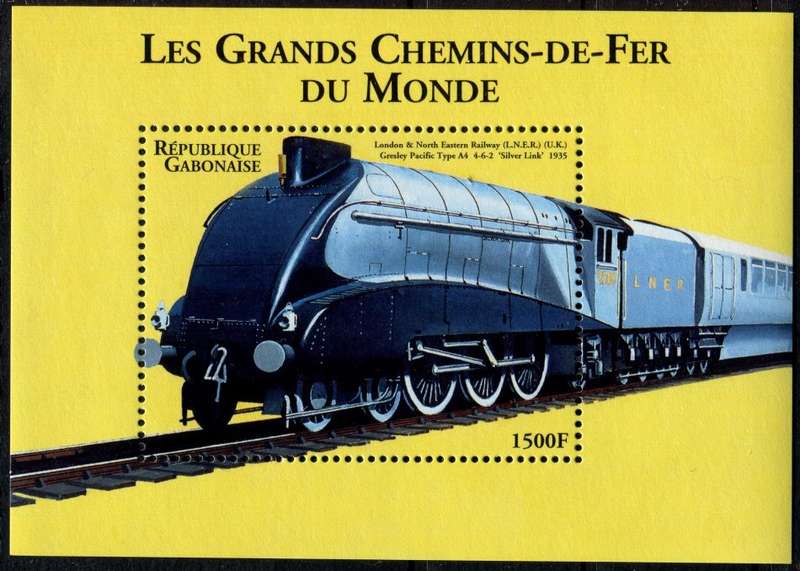 Gabon - Miniature Sheet - Transportation/Trains - 2000 - MNH