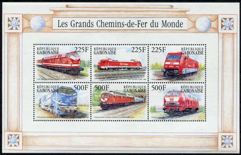Gabon - Miniature Sheet - Transportation/Trains - 2000 - MNH