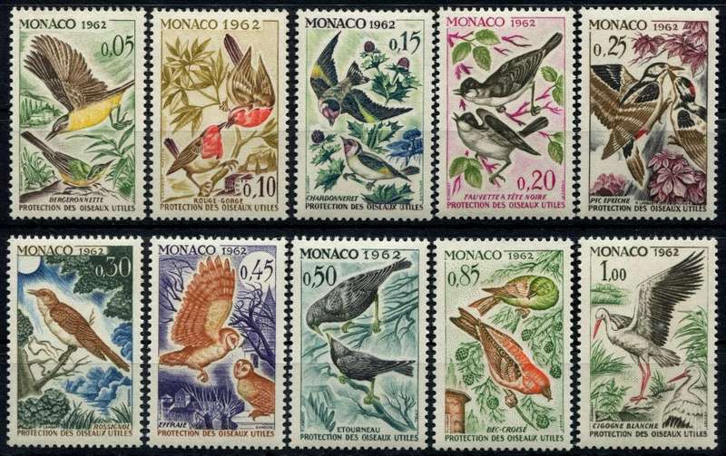 Monaco - Birds - 1962 - MNH