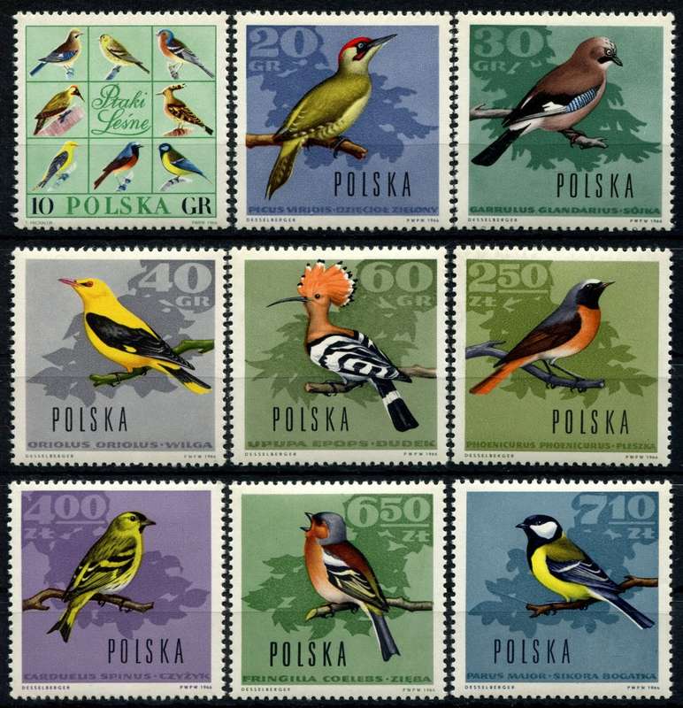 Poland - Birds - 1966 - MNH