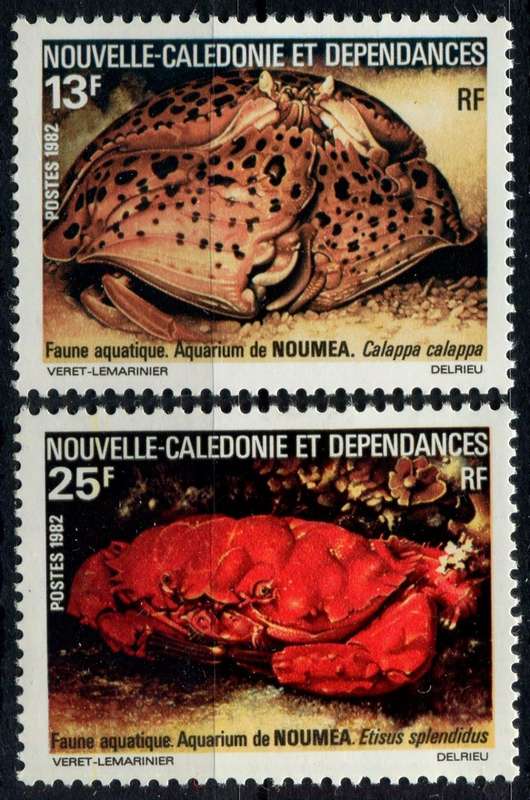 New Caledonia - Water Life - Crabs - 1982 - MNH