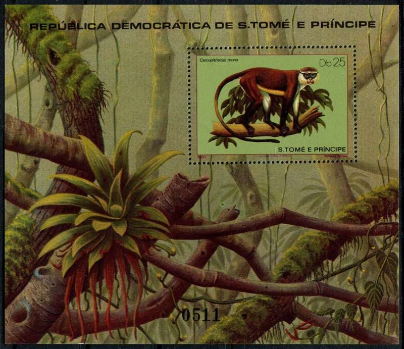 St Thomas and Prince Islands - Miniature Sheet - Animals - 1981 - MNH
