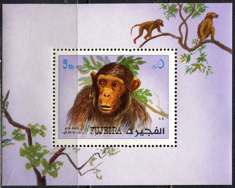 Fujeira - Miniature Sheet - Animals - MNH