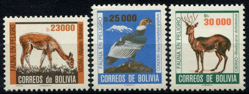 Bolivia - Animals - 1985 - MNH