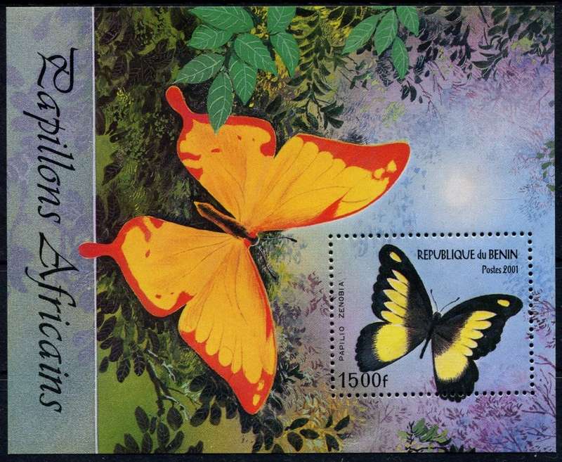 Benin - Miniature Sheet - Butterflies - 2001 - MNH