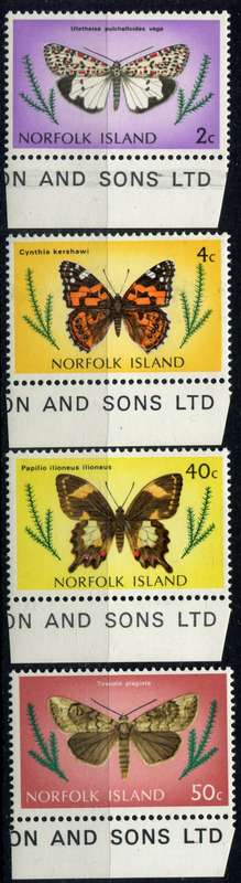 Norfolk Island - Butterflies/Moths - 1976 - MNH