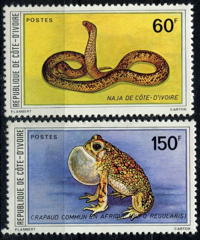 Ivory Coast - Snakes/Frogs - 1980 - MNH