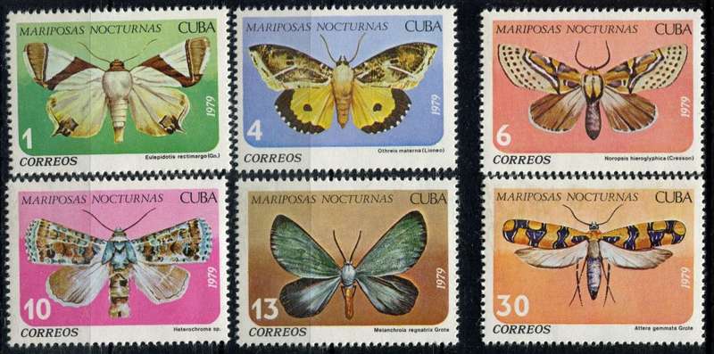 Cuba - Moths - 1979 - MNH