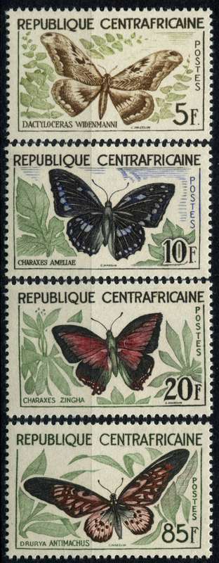 Central Africa - Butterflies/Moths - 1960 - MNH